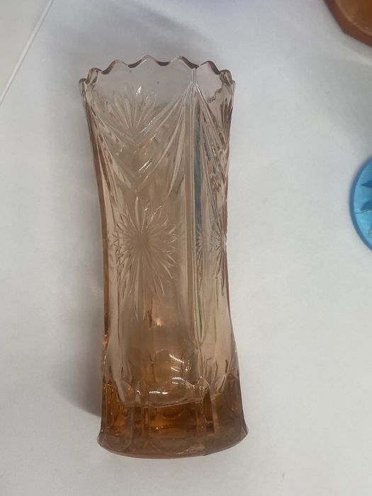 Ваза, цветное стекло, винтаж Европа