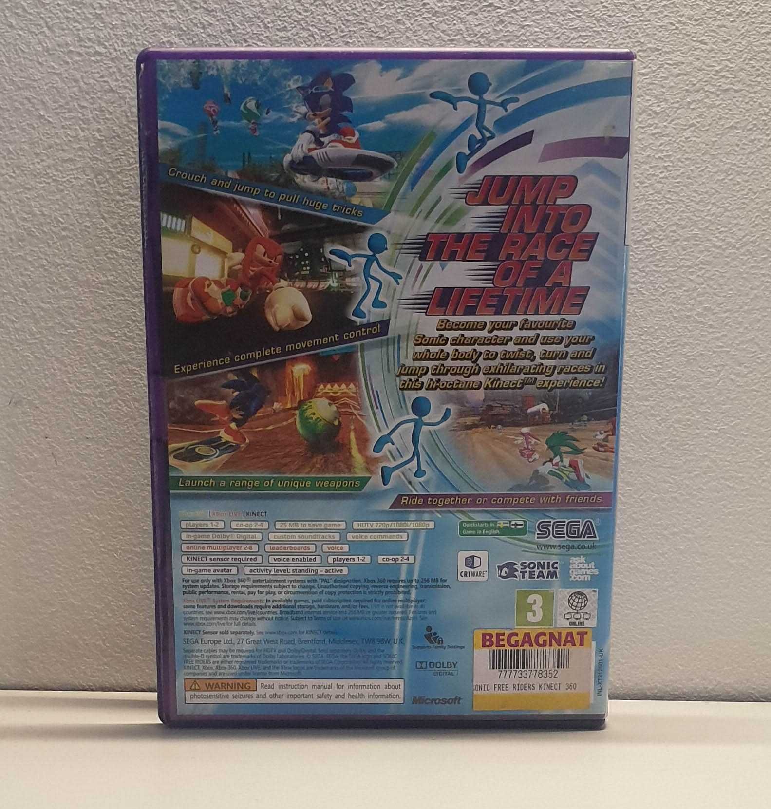 Gra Sonic Free Riders Kinect xBox 360 Kinect