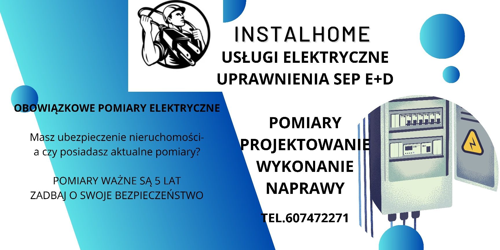 Elektryk Usługi elektryczne z pomiarami i przeglady instalacji gazowej