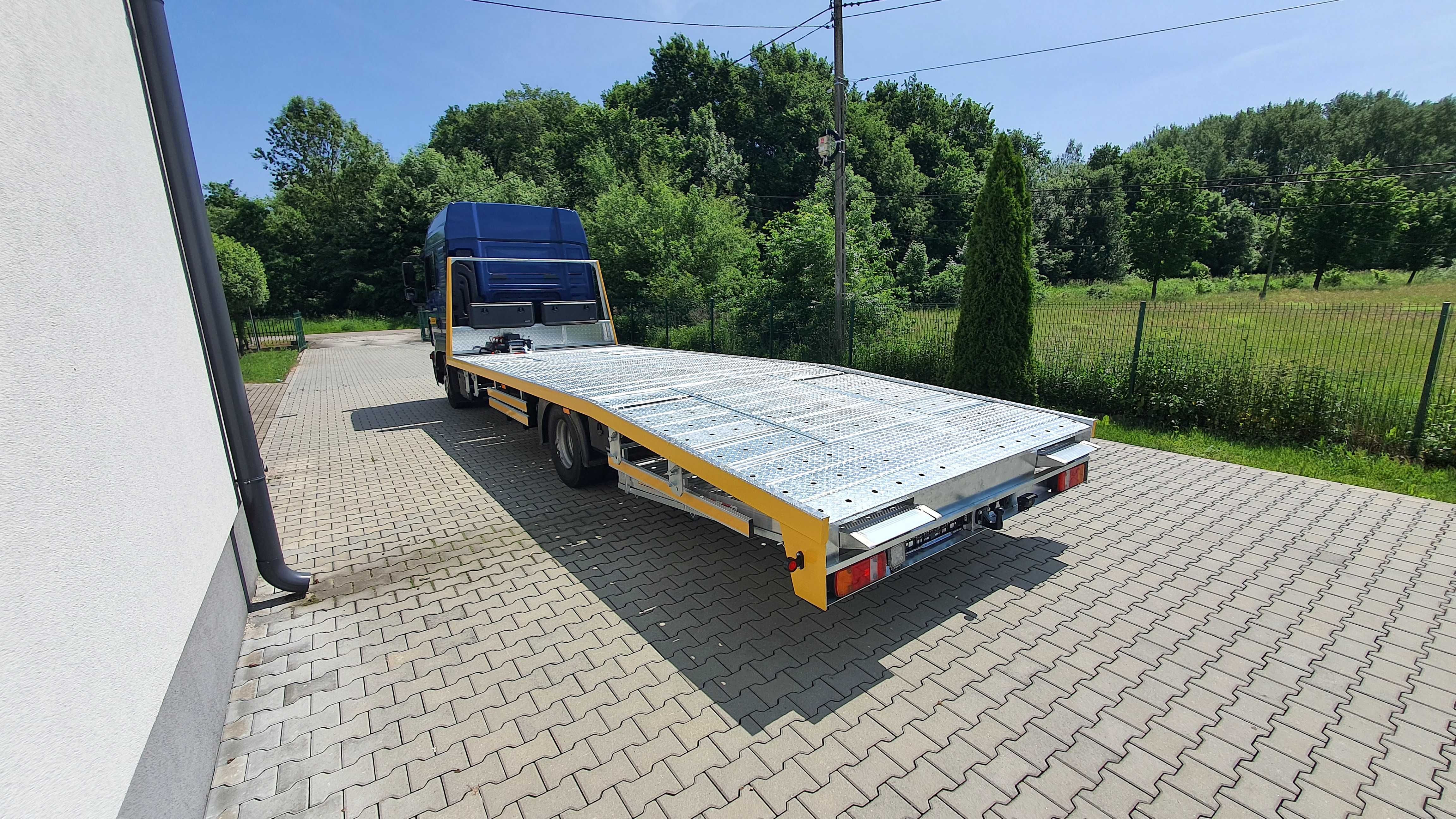 Zabudowa MAN TGL najazd laweta platforma pomoc drogowa małopolskie