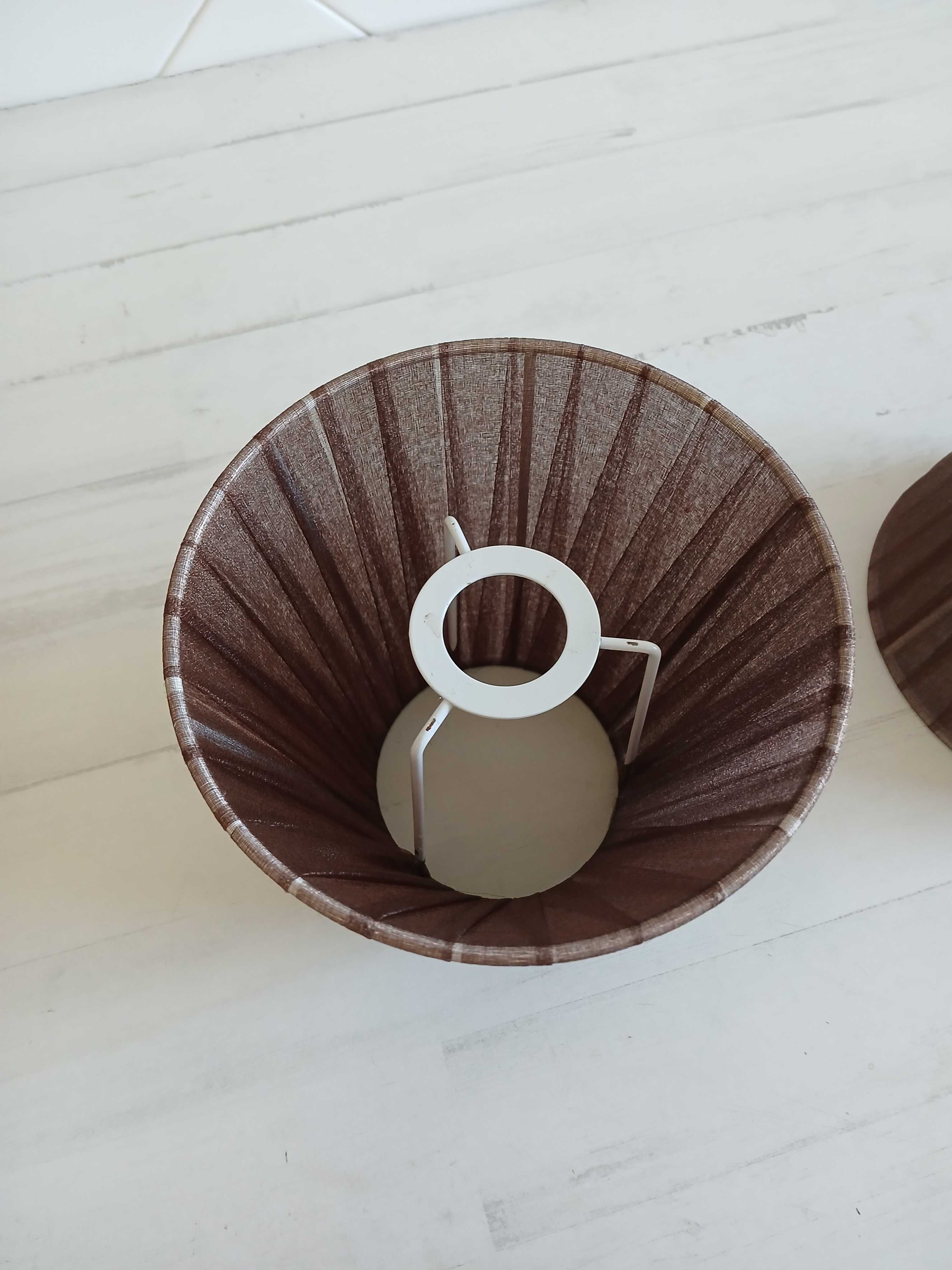 Conjunto 2 Abajours Pequenos Candeeiros Castanhos Lamp
