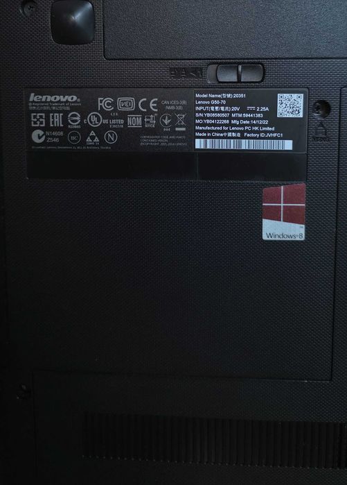 Laptop Lenovo G50-70 i3-4005U 6GB DDR3L SSD 256GB Windows 11 Pro