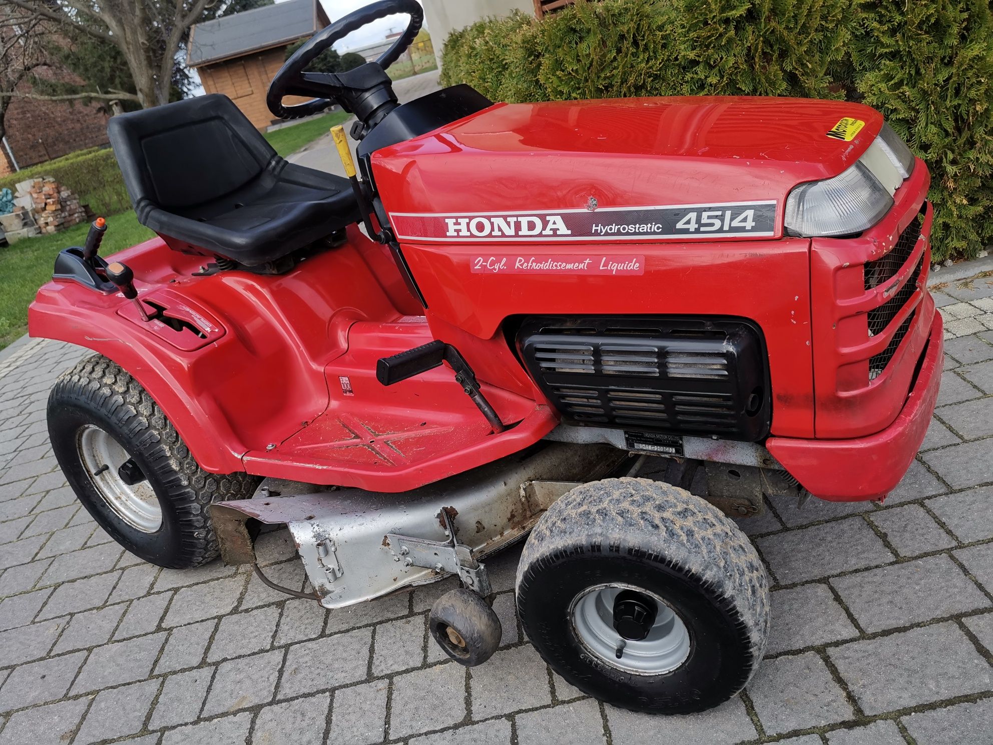 Traktorek kosiarka honda 4514 2 cylindry ciecz,wał