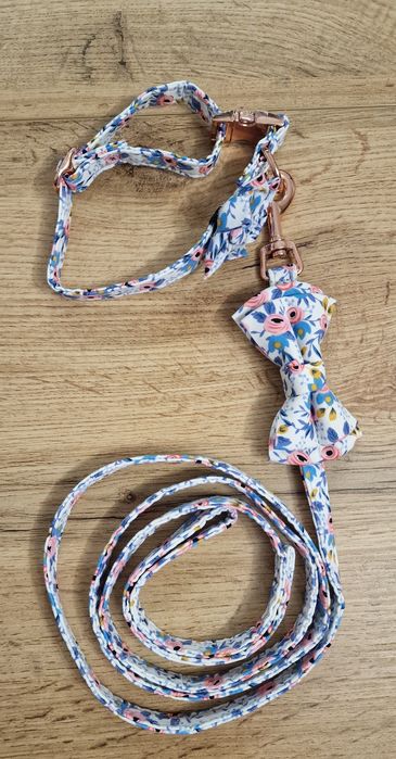 Nowa smycz nieregulowana z obrożą