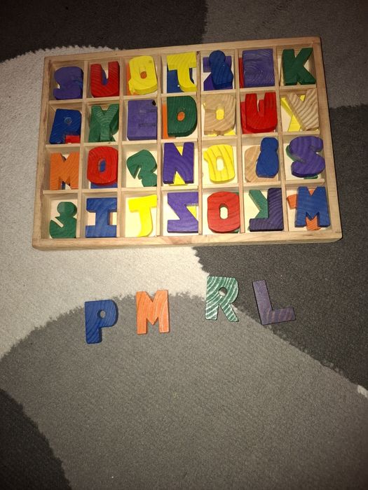 Klocki drewniane alfabet