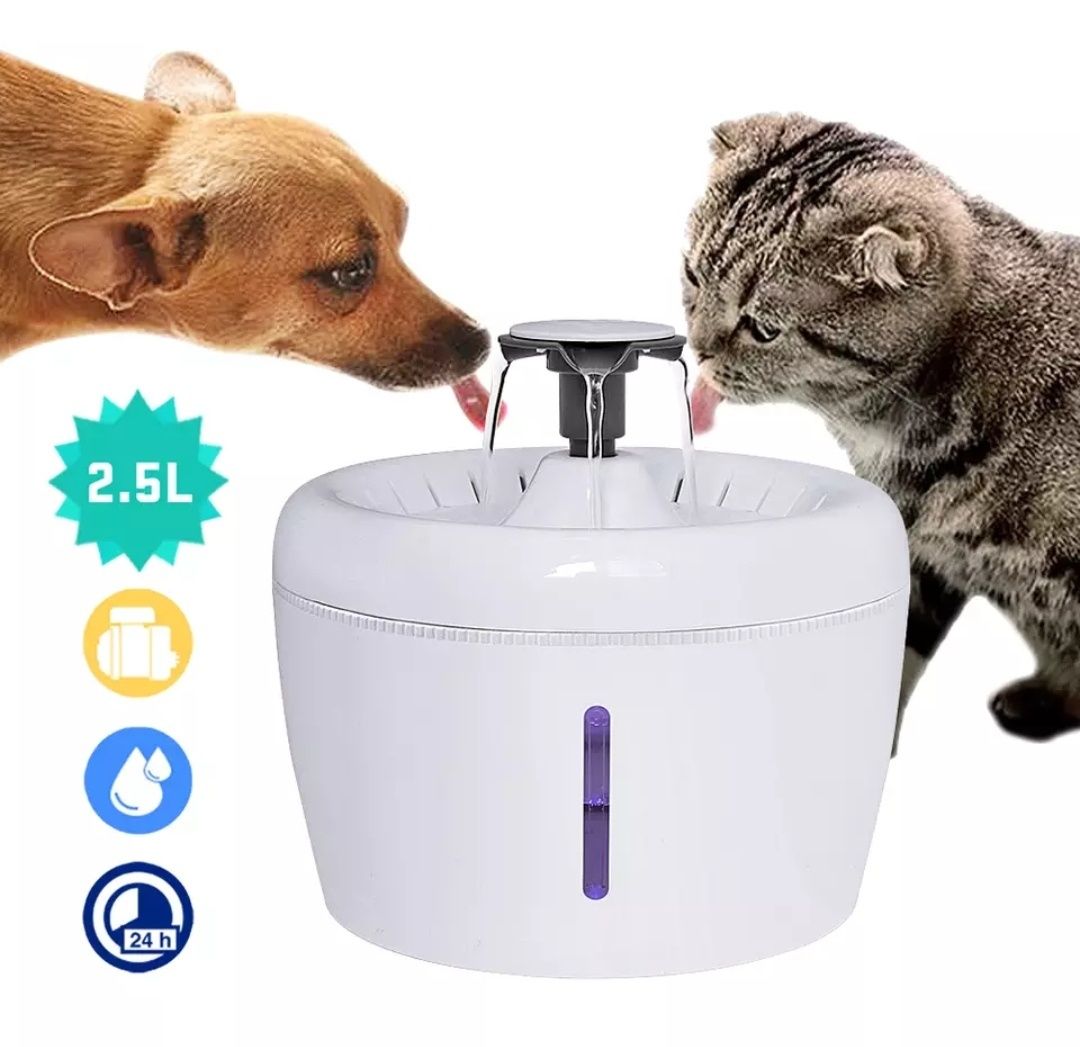 Bebedouro Fonte de água para cães e gatos com reservatório 2.5 litros