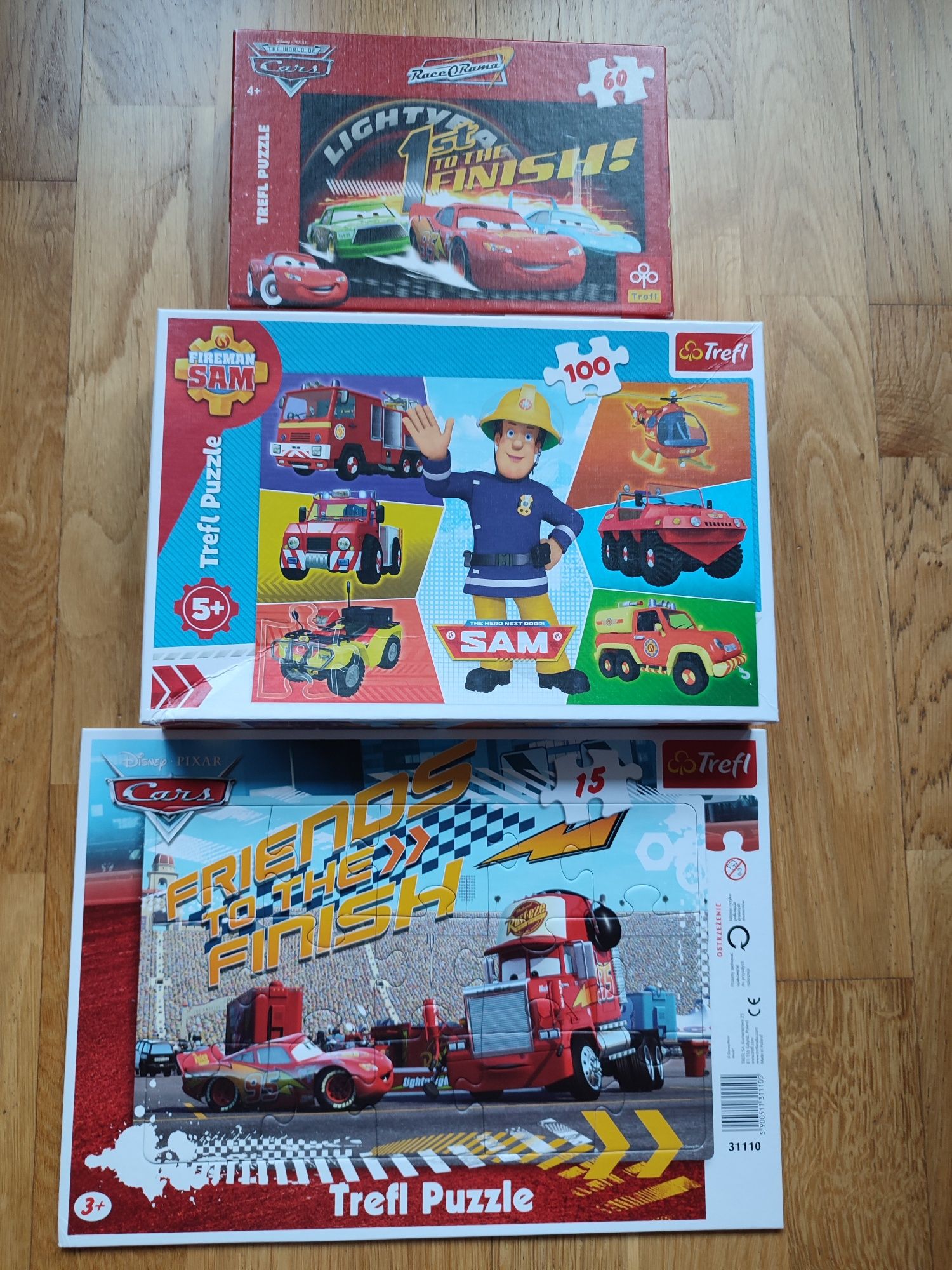 Puzzle Auta Cars Strażak Sam