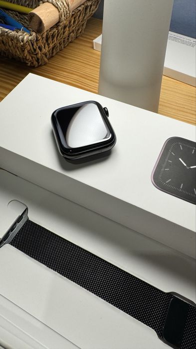 Apple watch 5 stainless inox preto