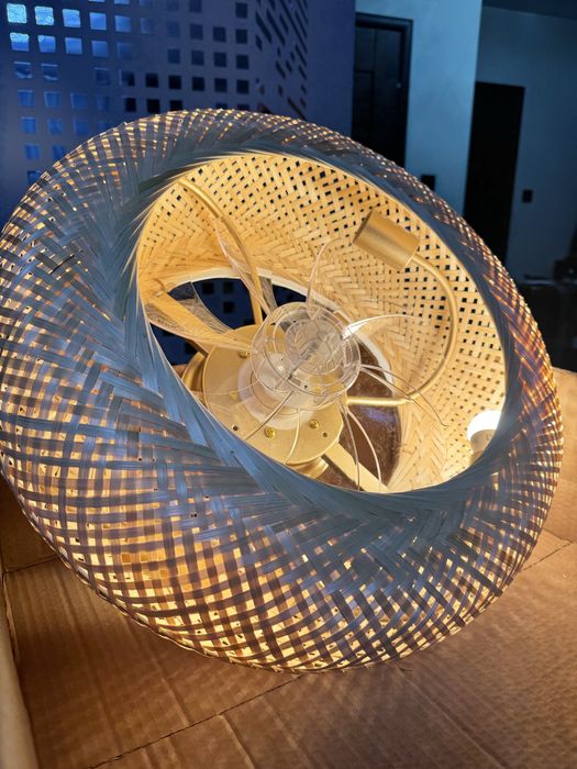 Wentylator sufitowy LED 96W z pilotem i aplikacja - lampa 2w1