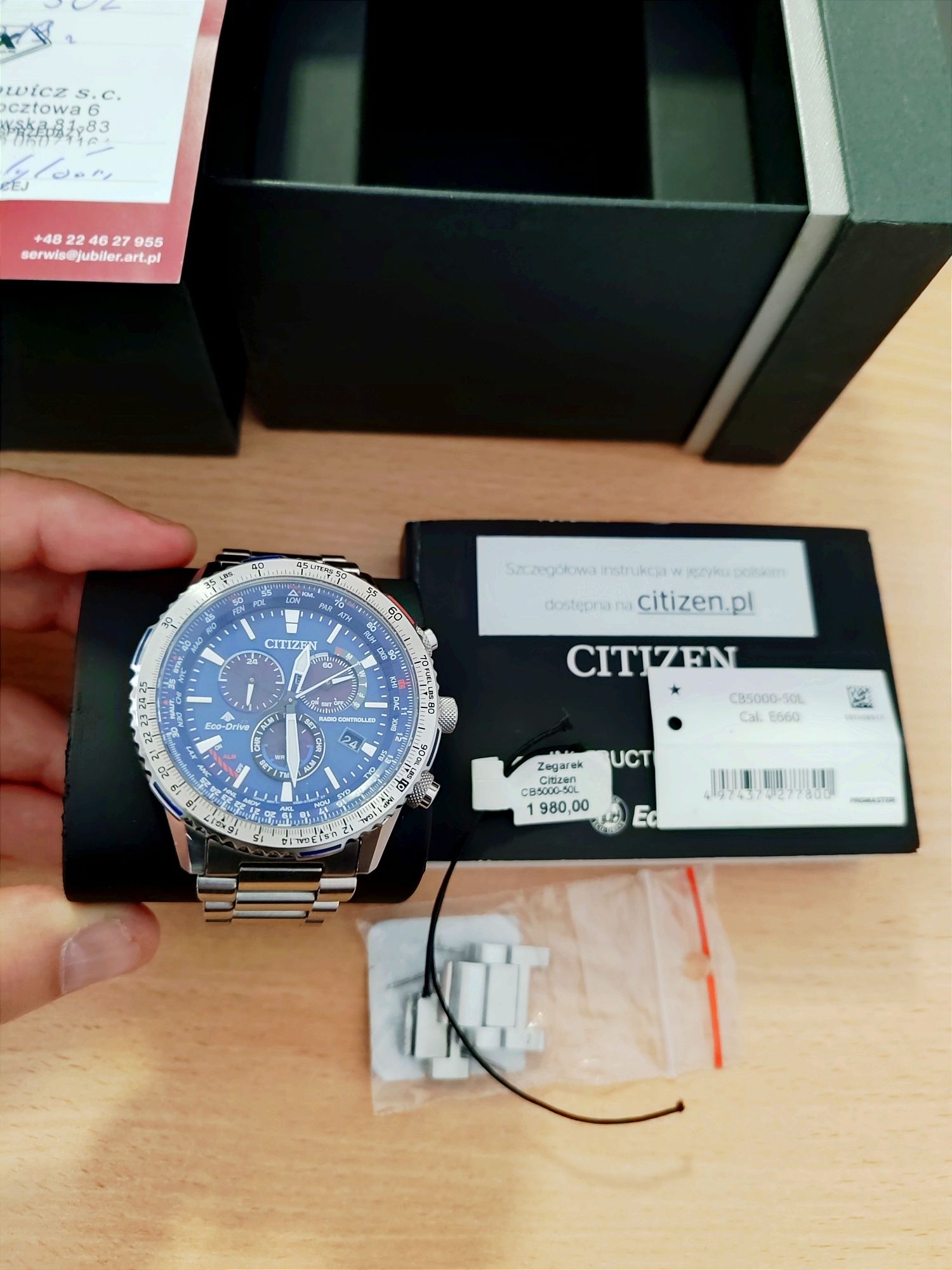 CITIZEN Promaster szafir  Radio Controlled Eco drive CB5000-50L