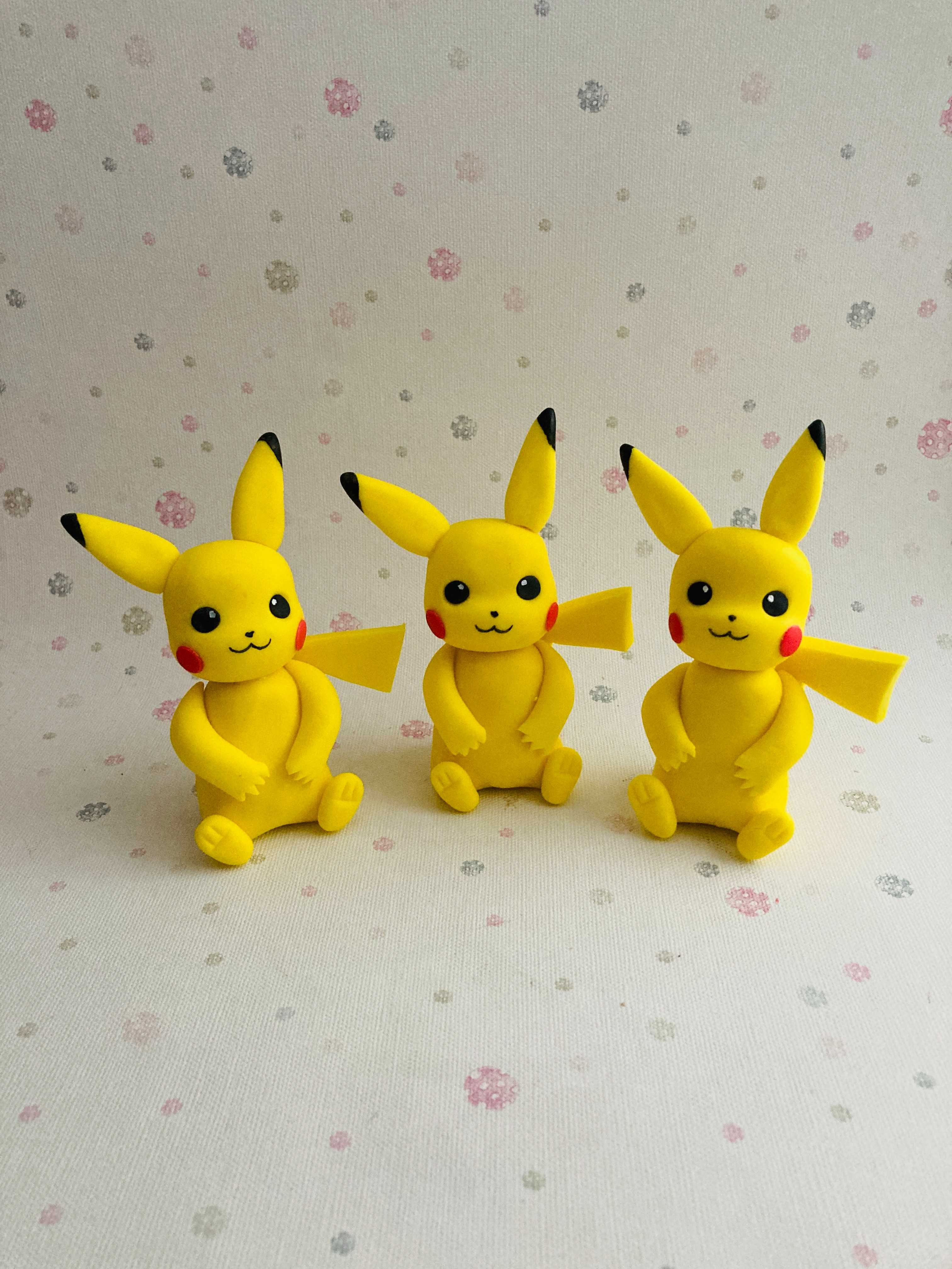 Figurki na tort z masy cukrowej - dostępne od ręki miś aniołek pikachu