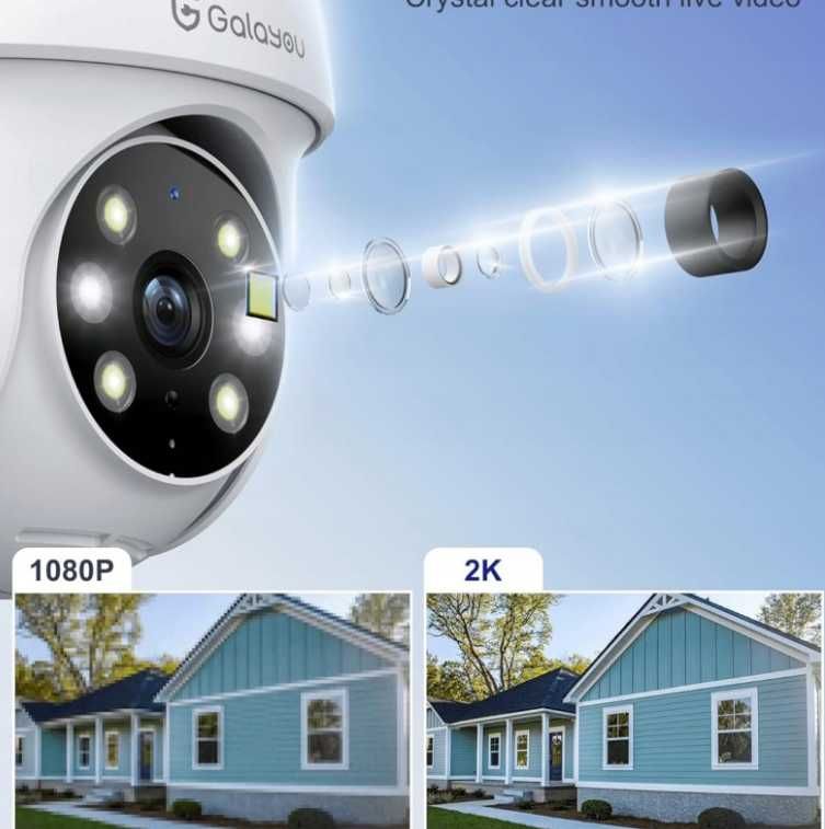 GALAYOU 2K Y4 Kamera zewnętrzna monitoring WiFi 360