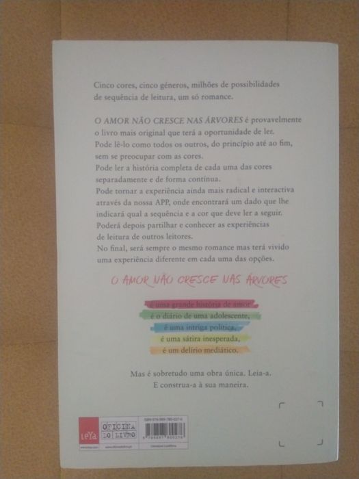 Livro o amor não cresce nas árvores