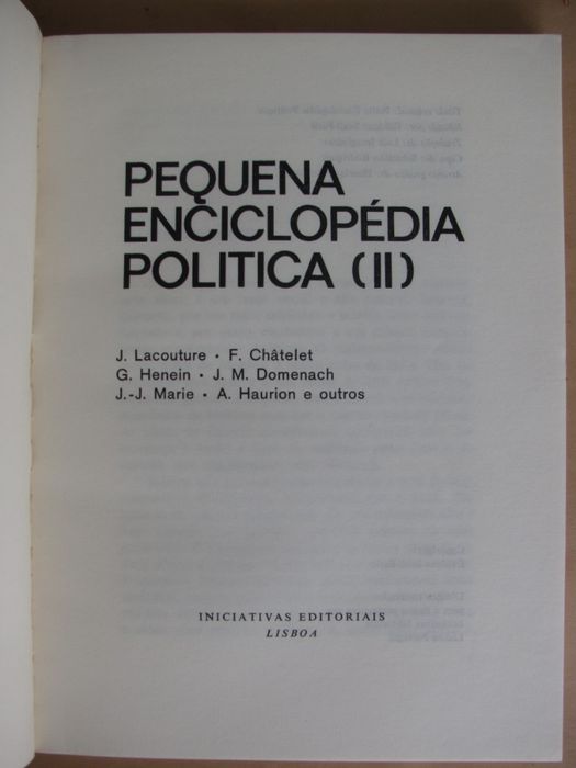 Pequena Enciclopédia Política (II) de J. Lacouture