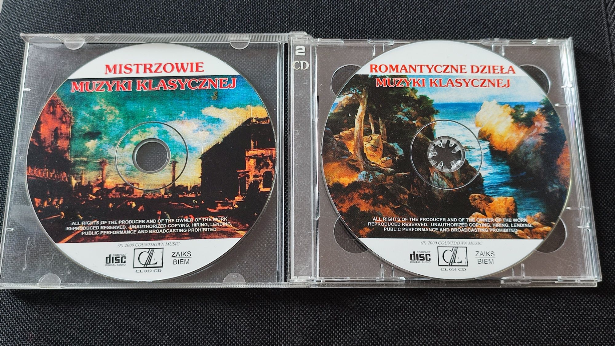 2xCD Mistrzowie Muzyki Klasycznej oraz Romantyczne Dzieła