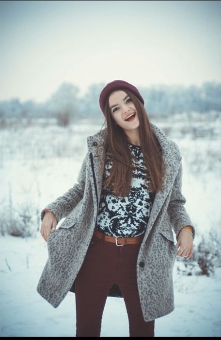 Пальто Zara леопард