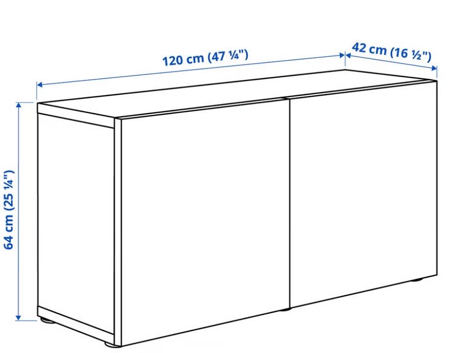 Estante com portas 120cm X 42cm X 64cm
