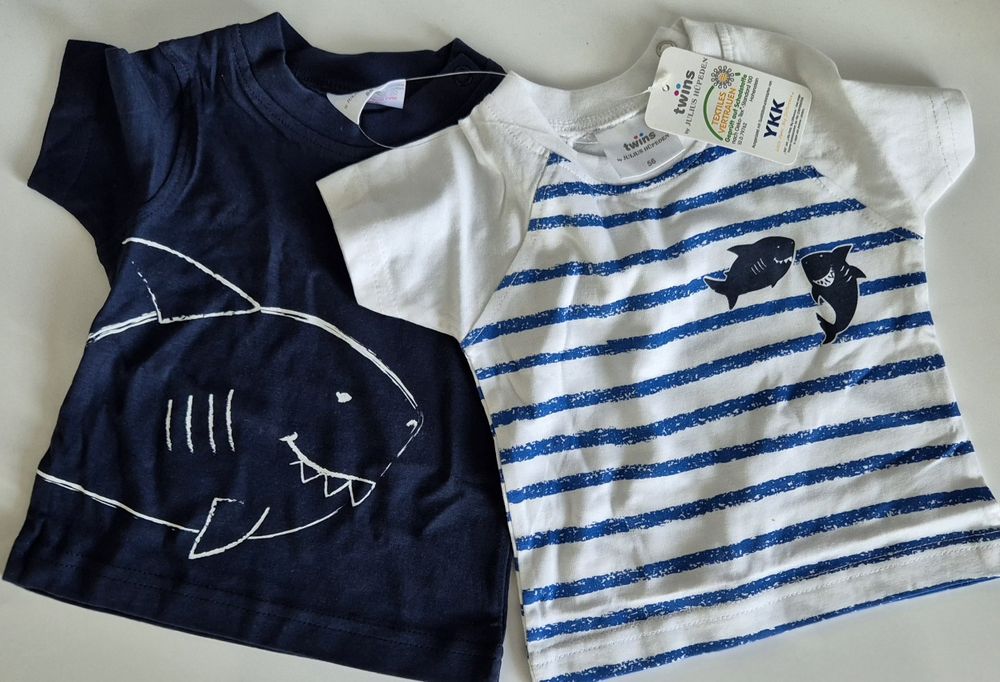 Dwupak T-shirt Koszulki dla niemowlaka dziecięca Bawełna w paski roz.