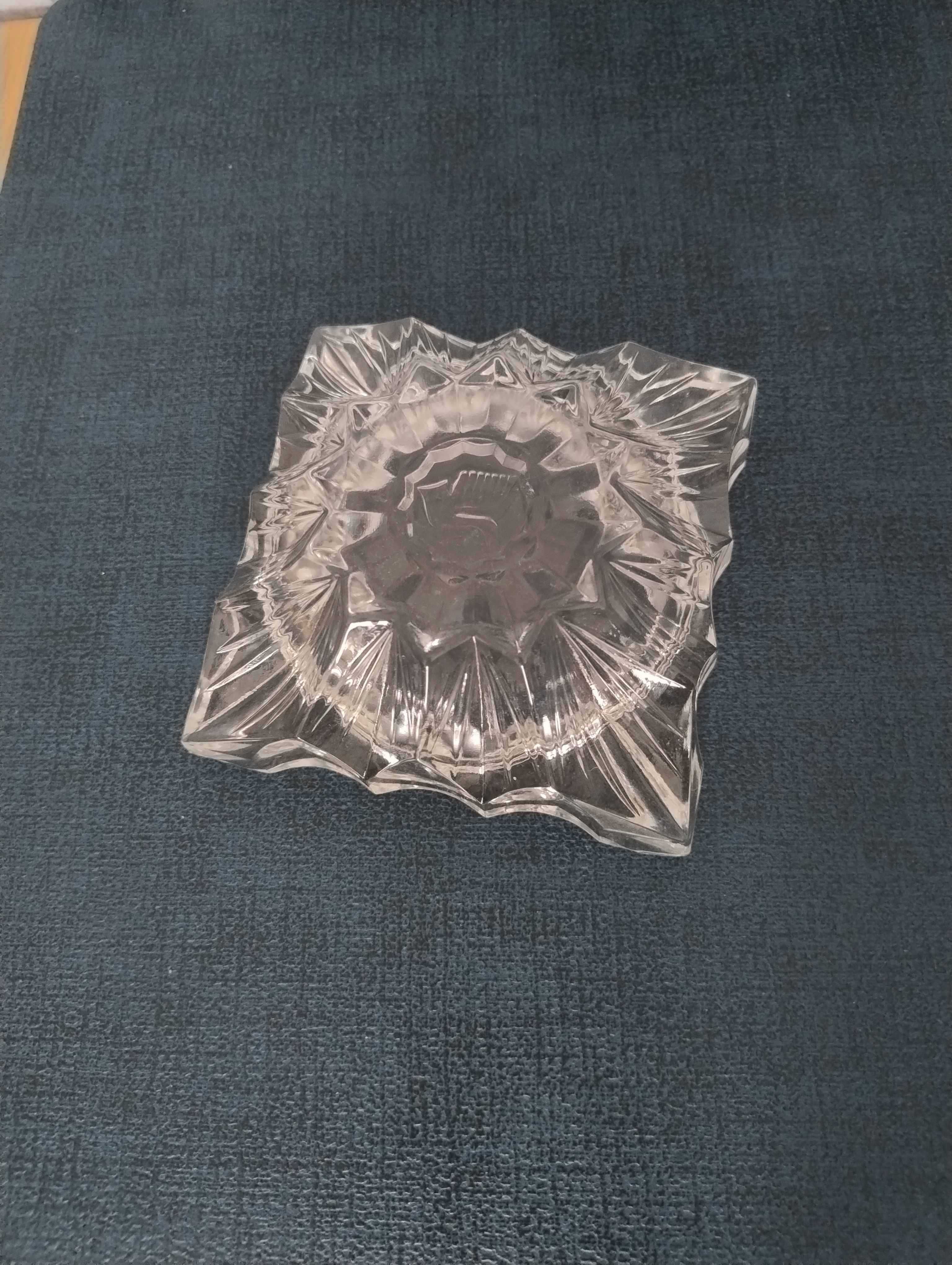 Szklana popielniczka / miseczka – vintage, szkło prasowane