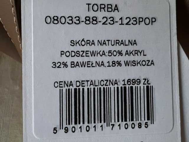 Skórzana torebka shopper w kolorze toupe - PATRIZIA ARYTON.