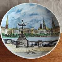Talerz porcelanowy Rosenthal sygnowany Hamburg