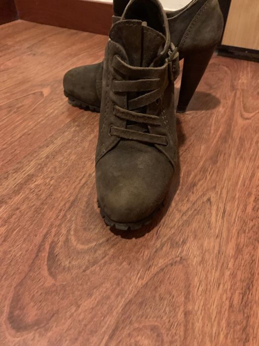 Prof, botins castanhos, tamanho 35