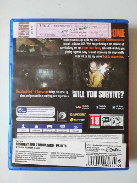 Jogo Resident Evil VII para PS4