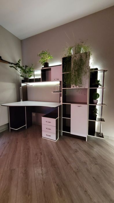 Стіл комп'ютерний Тиса-29. Венге-білий(Біло-коричневий).