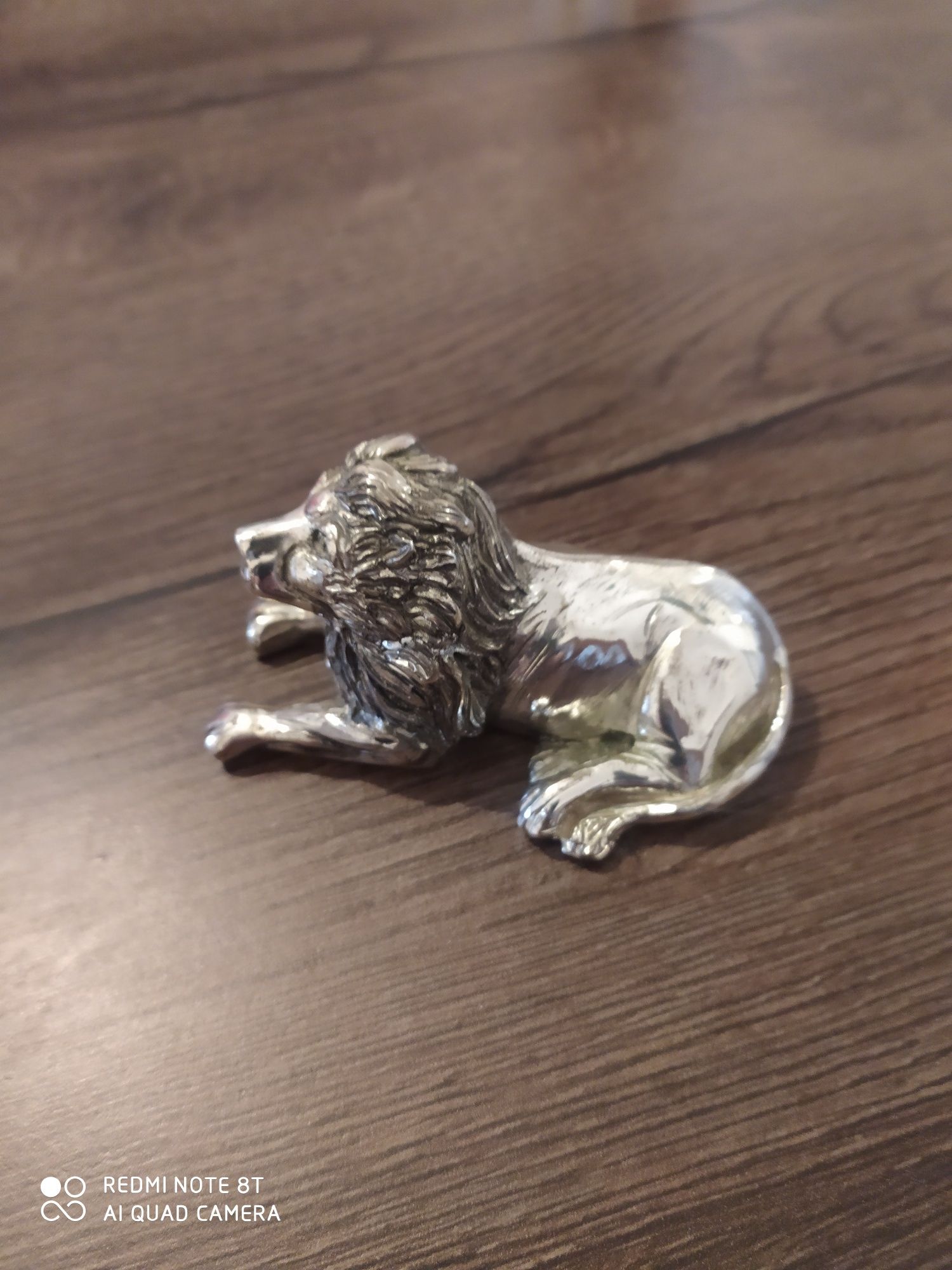Leão com  banho de prata