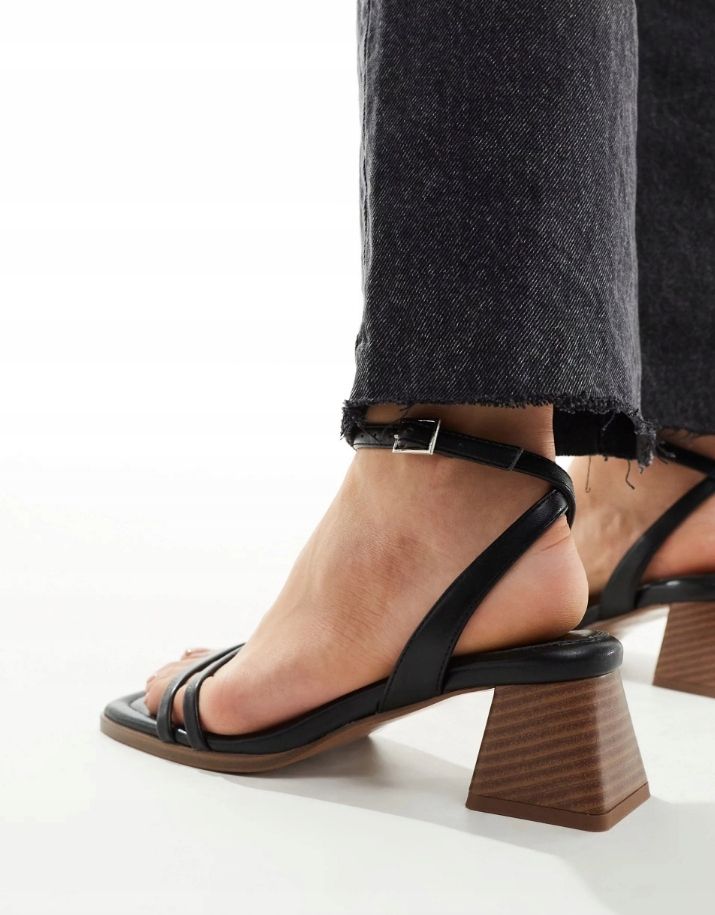 Asos Design 41 Czarne Sandały Na Klocku Honeydew R12560