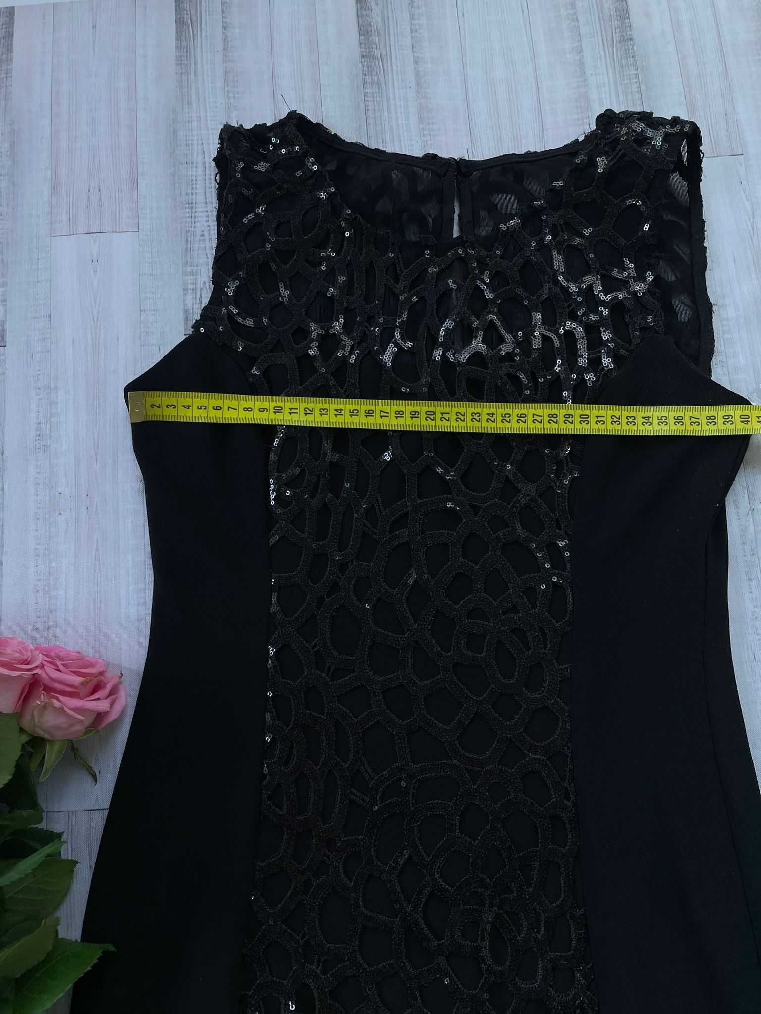 Joseph Ribkoff sukienka mała czarna elegancka wizytowa na wesele XS/6