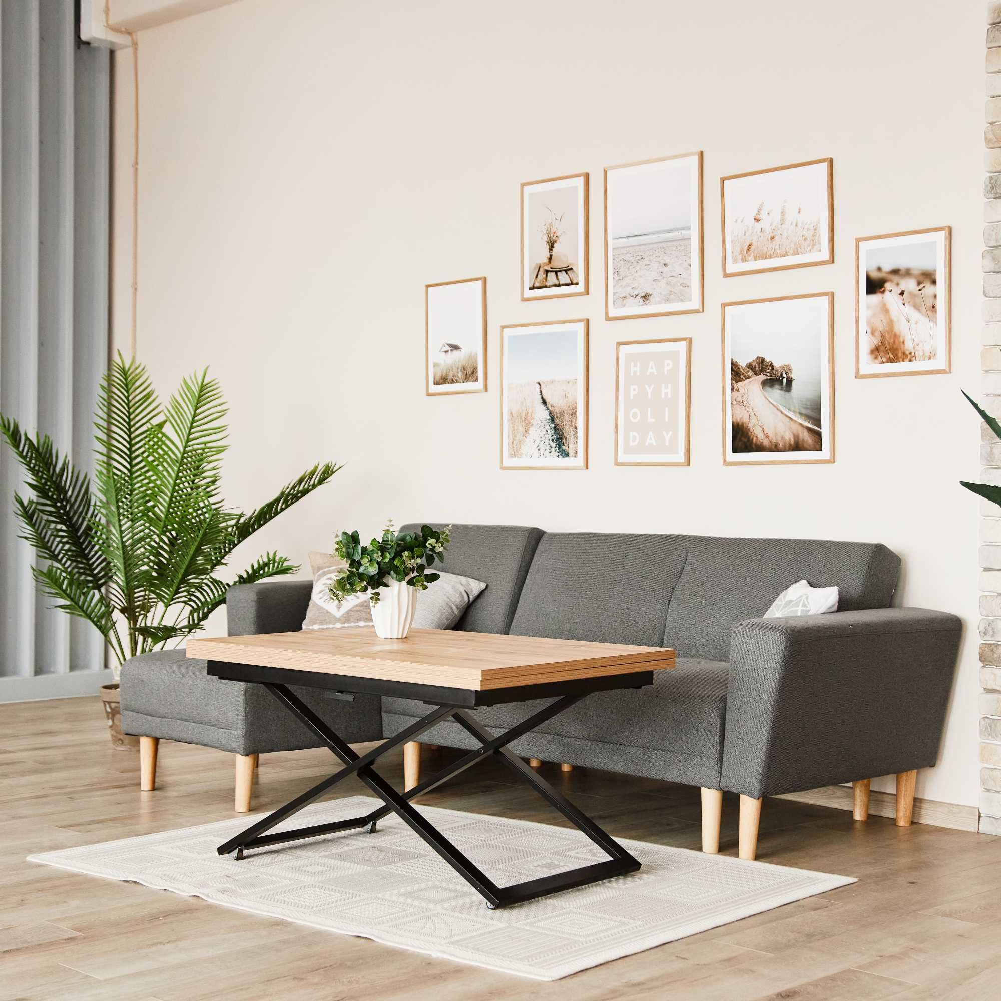 Stolik kawowy nowoczesny Ława rozkładana podnoszona LOFT