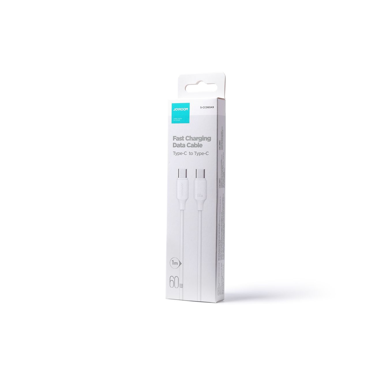 kabel przewód usb-c - usb-c 480mb/s 60w 1m biały