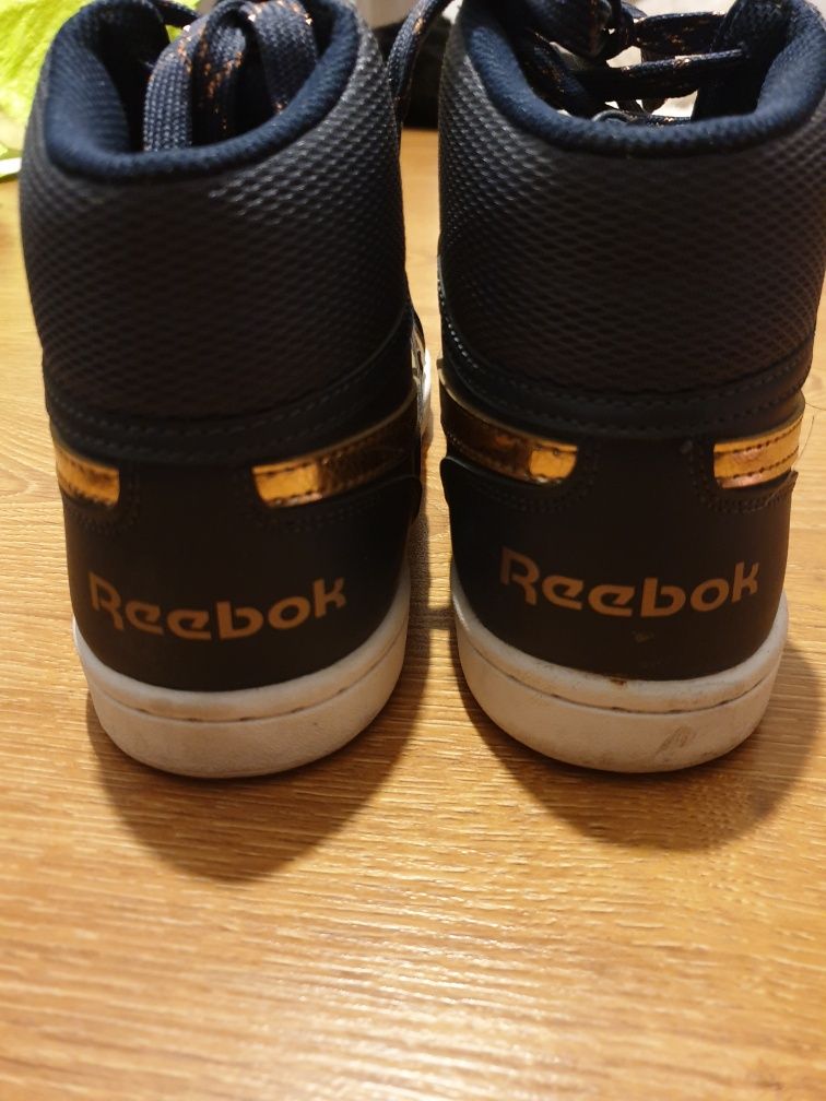 Reebok, Rozmiar 37, granatowe ze złotem