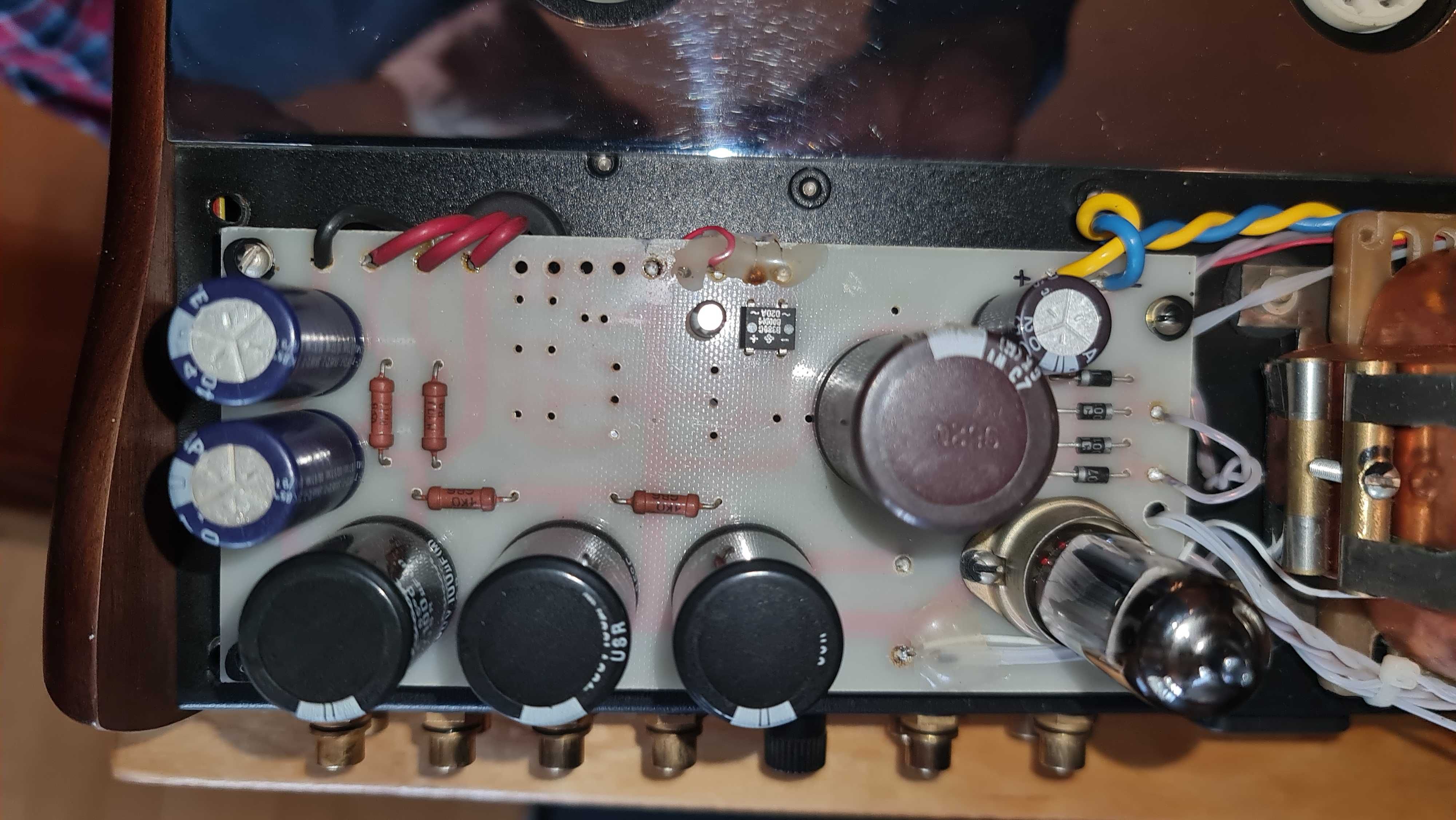 Monobloki Phase na lampie 6C33C+preamp Phast Style na 6SL7, 18W+stolik