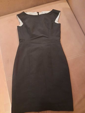 czarna klasyczna sukienka H&M, rozmiar 36