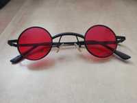 Okulary lenonki czerwone