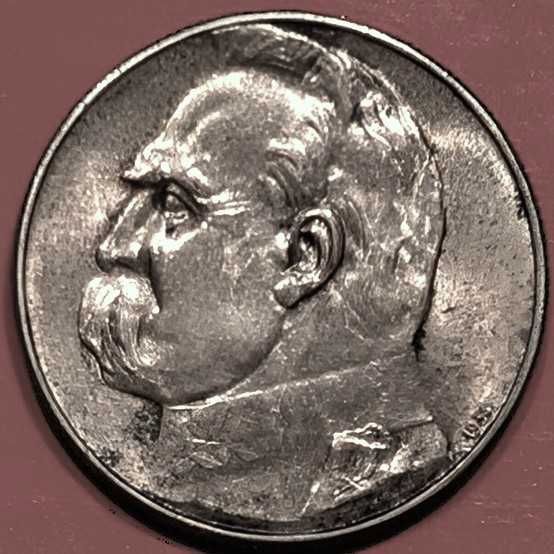 5 ZŁOTYCH 1934 Strzelecki Połyskowy Piękny Stan