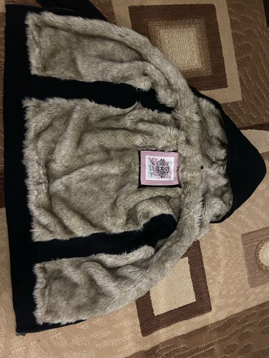 кофта benetton черная с мехом