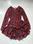 Laurella czerwona sukienka S floral print