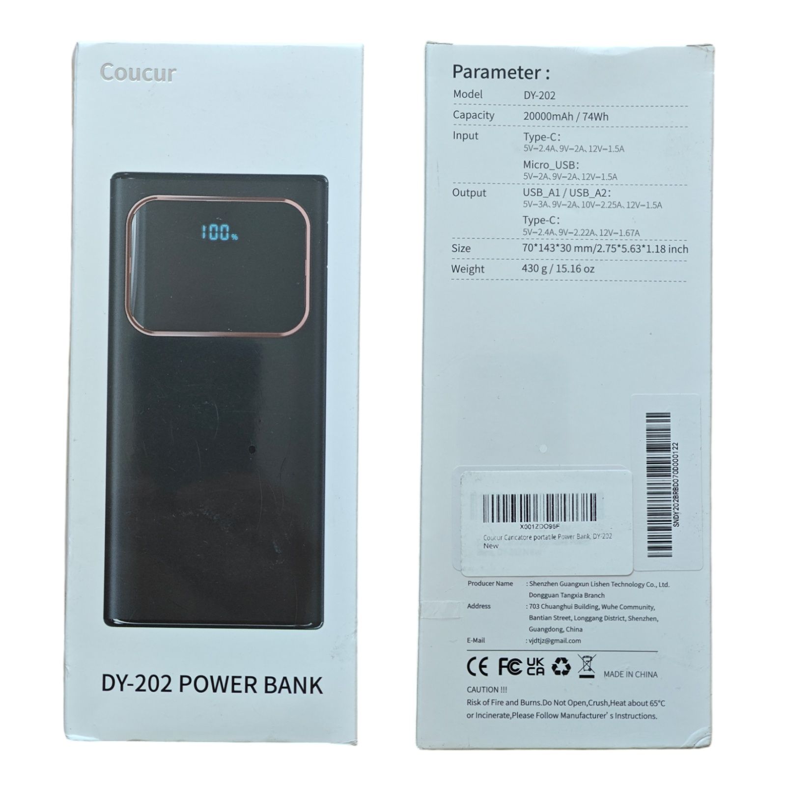 Розпродаж! Павербанк CouCur 20000mAh 22.5W