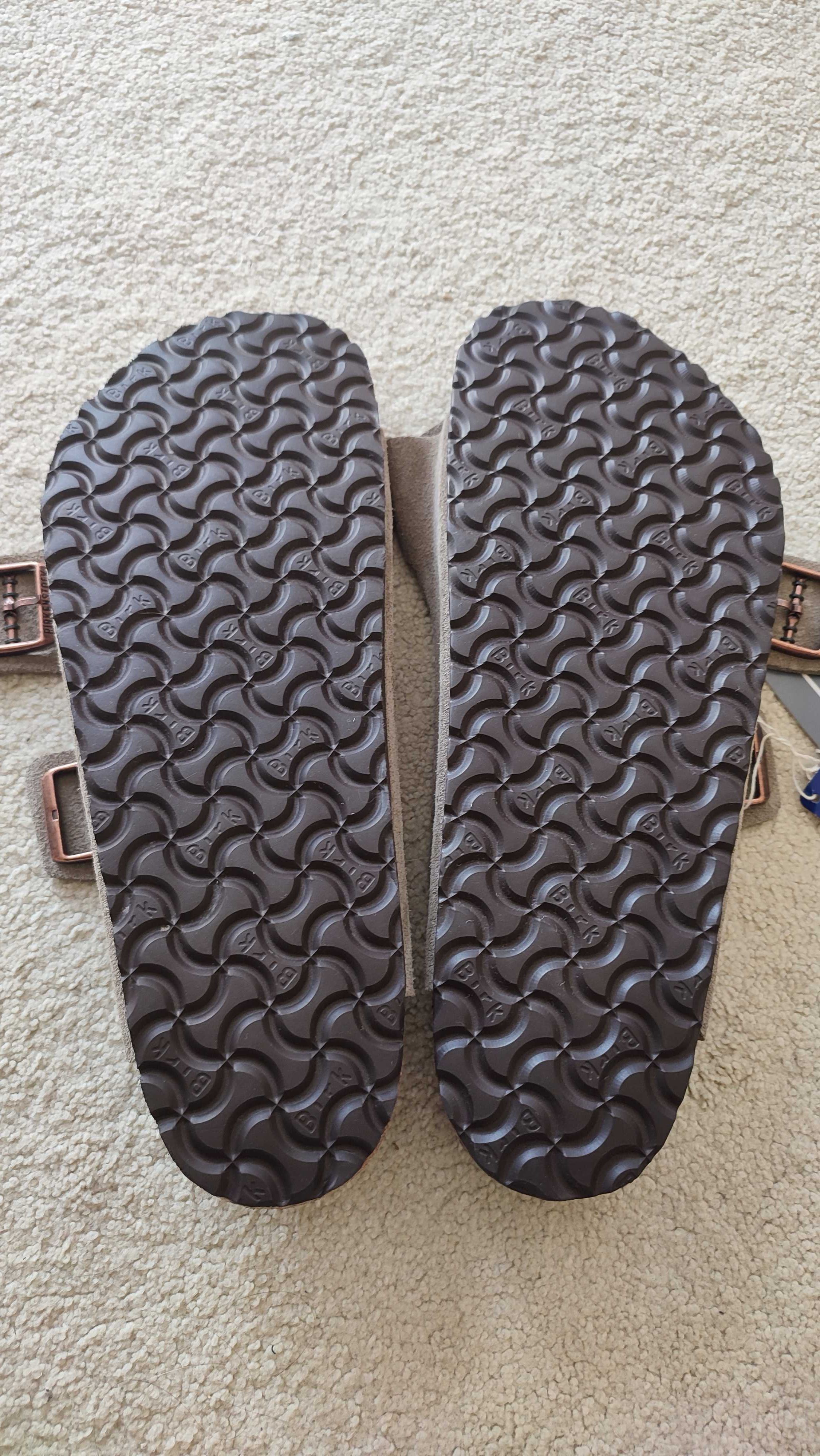 Klapki Birkenstock Arizona miękka wkładka zamsz szare metki rozm 48