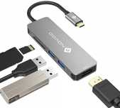 Adapter Hub Typ-C 6 w 1 Novoo hdmi usb sd 4k