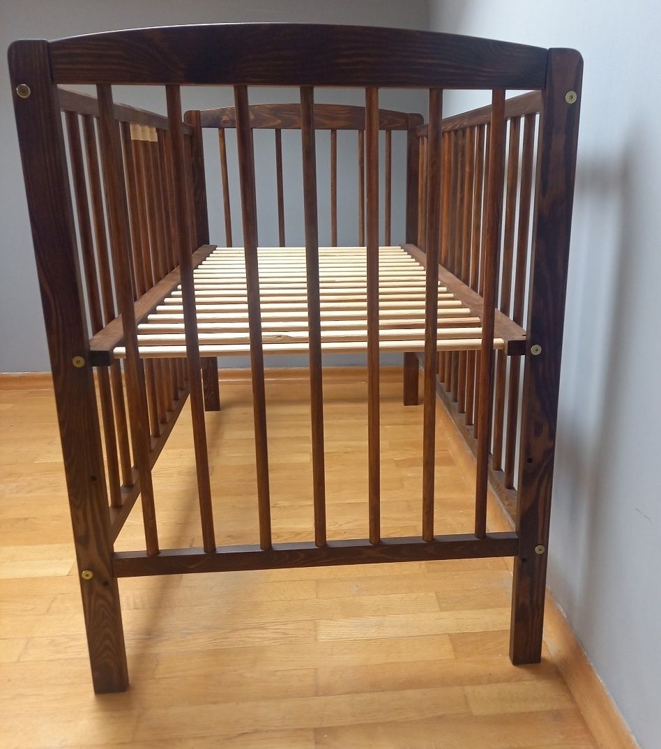 Łóżeczko niemowlęce drewniane 120x60cm NOWE
