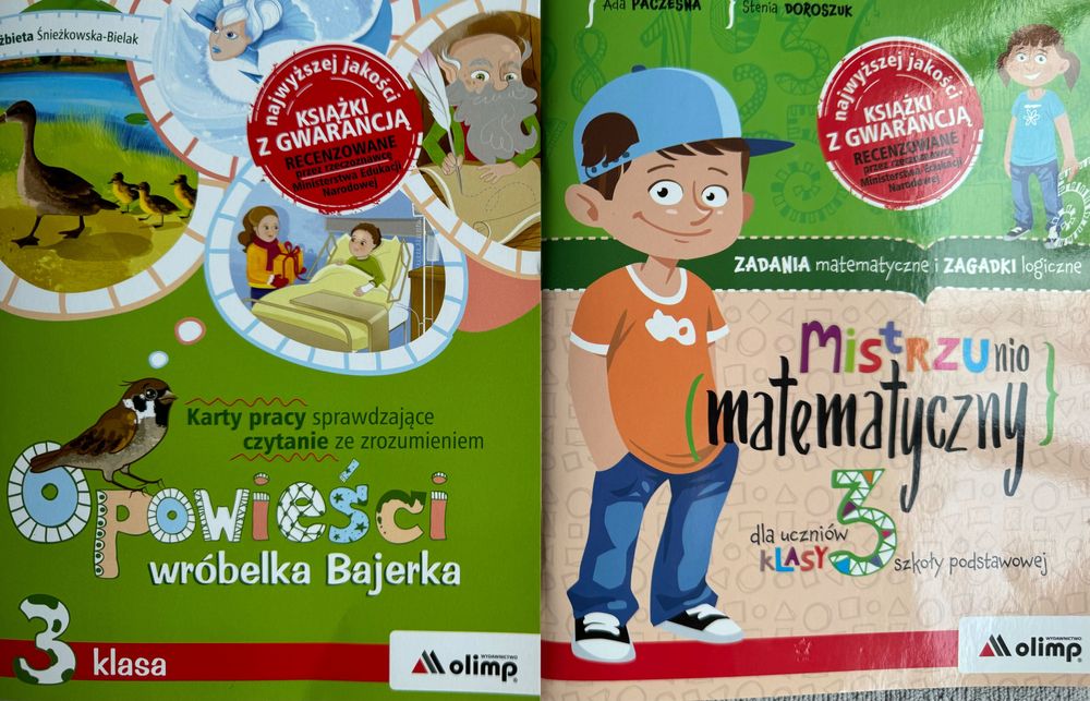 Książki pracy w domu z polskiego i matematyki