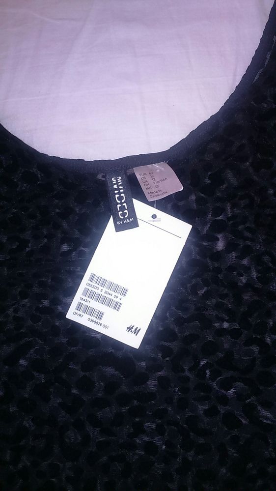 Top crop H&M czarny nowy