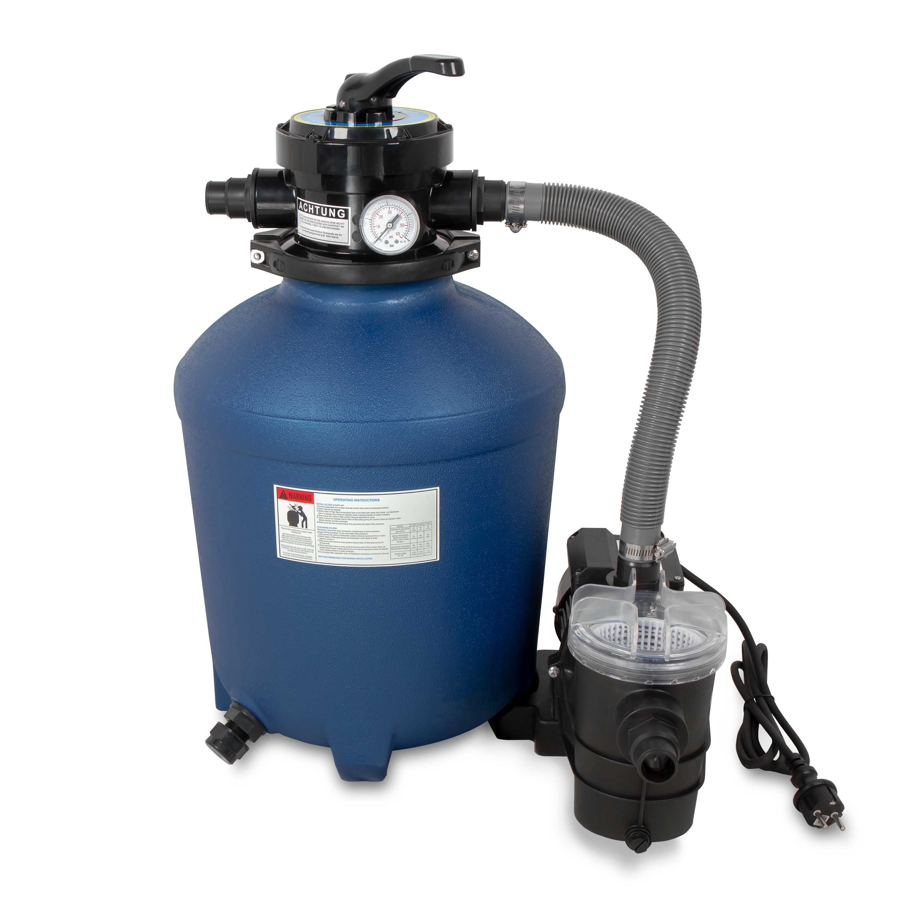 System filtrów Trend Top Ø 380 mm niebieski pompa 10,5 m³/h ZESTAW