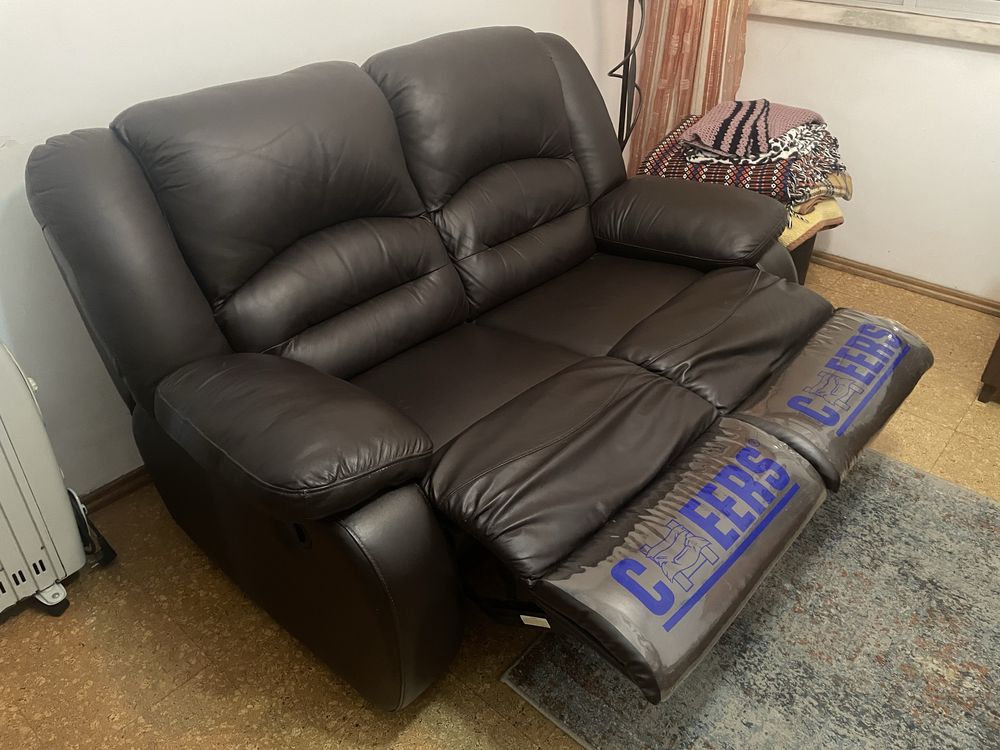 Sofa 2 lugares em pele sintetica
