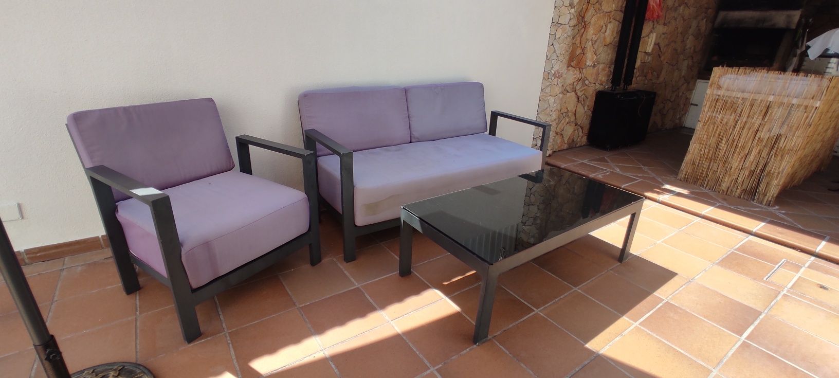 Conjunto sofás de exterior