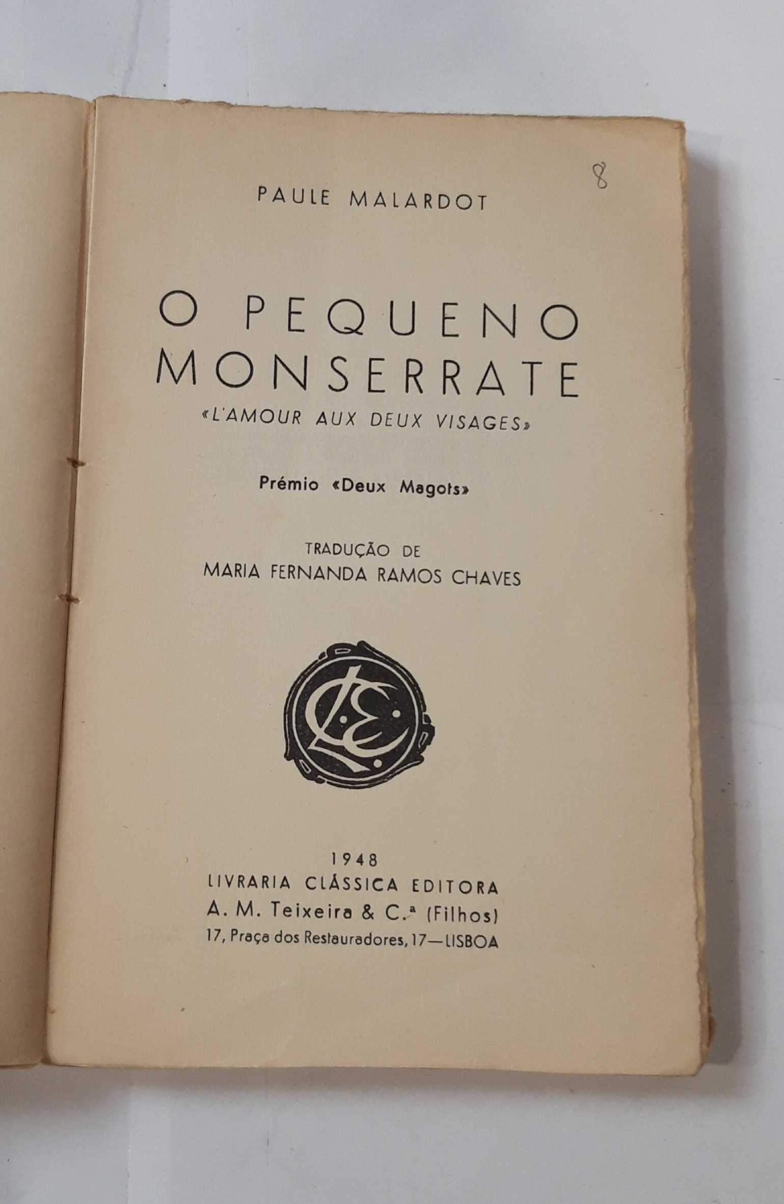 Livro- Ref CxC - Paule Malardot - O Pequeno Monserrate